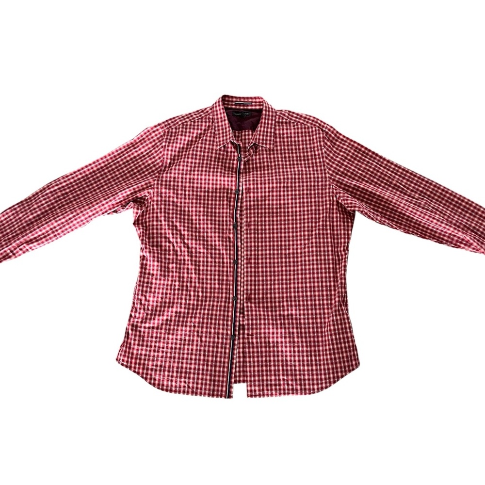 Banana Republic Red Gingham Dress Shirt